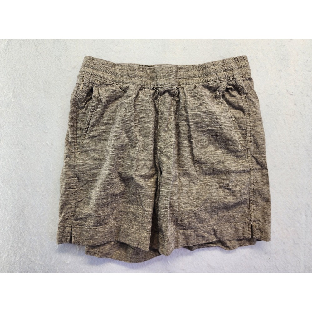 Abercrombie & Fitch Linen Blend Striped Pull On Shorts Brown XS